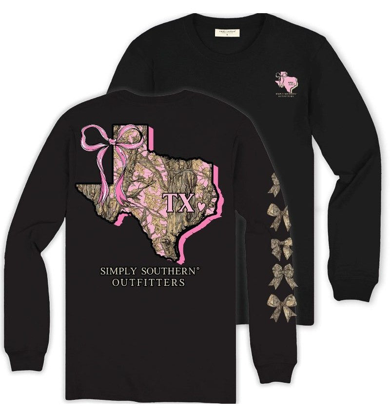 Texas Home - Camo - Bow - SS - F25 - Adult Long Sleeve