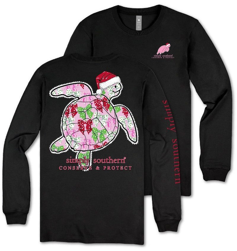 Track Turtle - Christmas - Bows - Conserve & Protect - SS - F25 - Adult Long Sleeve