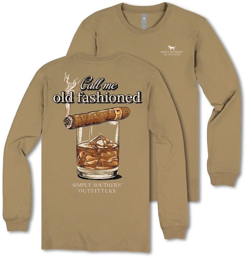 Call Me Old Fashioned - Whiskey - Cigar - SS - F25 - Adult Long Sleeve