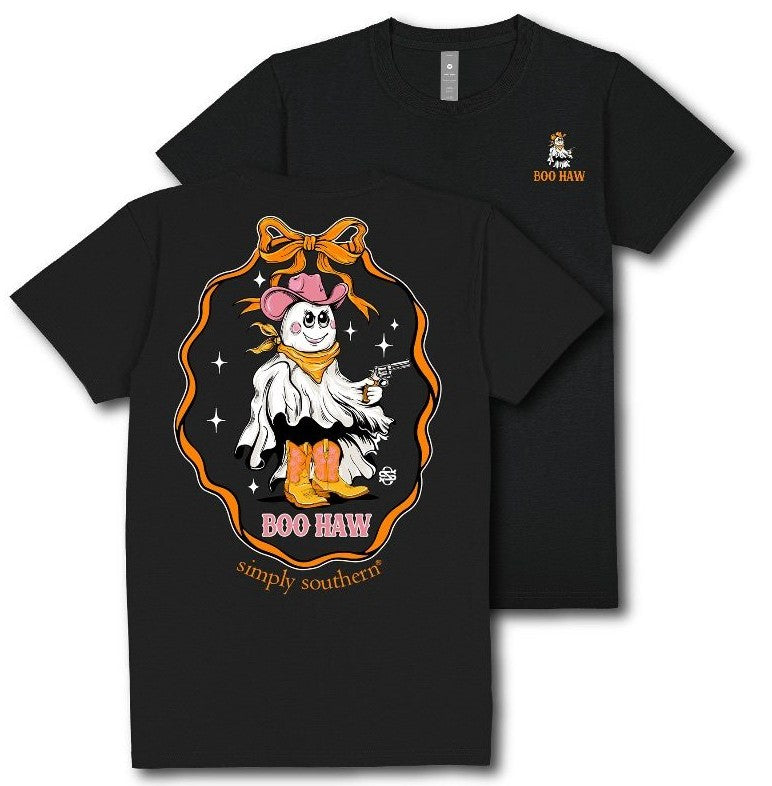 Boo Haw - Ghost - Halloween - Bow - F25 - SS - YOUTH T-Shirt
