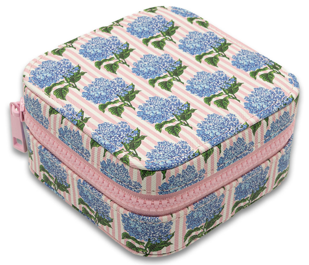 Jewelry Box with Interior Mirror - Zippered Compartment - S26 - Simply Southern