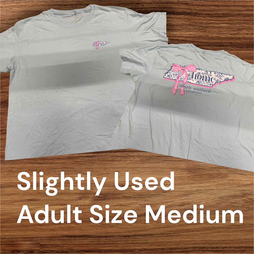 Slightly Used Simply Southern - Short Sleeve - Home - Tennessee -  Adult Size Medium (M92)