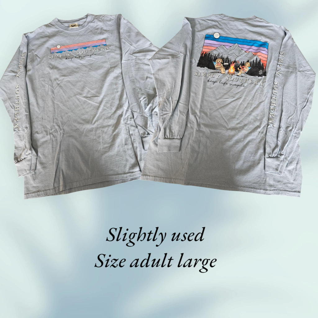 Simply Southern - Long Sleeve Shirt - Keep Life Simple- Adult Size Large (M38)