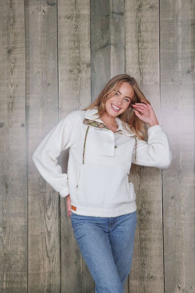 Outdoorsy Pullover - Cream - F23 - Simply Southern