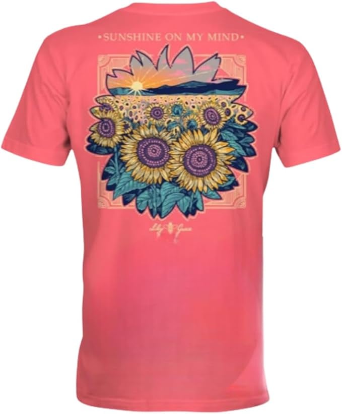 Sunflower - Sunshine On My Mind - Adult T-Shirt - Lily Grace