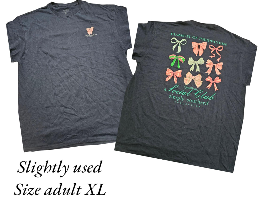 Simply Southern - Short Sleeve - Bows - Size Adult X-Large (M53)
