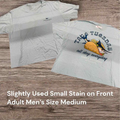 Slightly Used Simply Southern T-Shirt - No Hurries No Worries - Adult Size Medium - (M135)