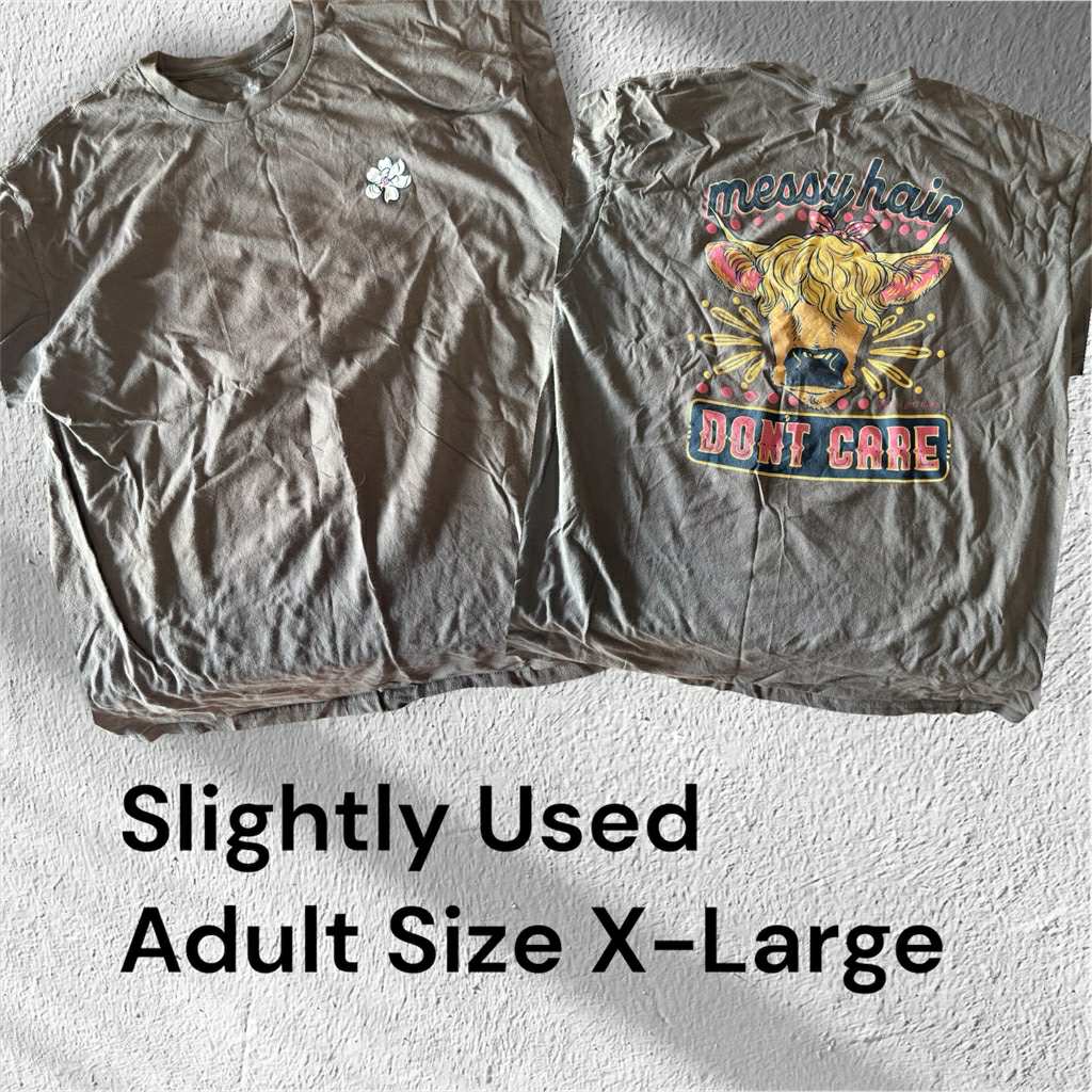 Slightly Used It's A Girl T-Shirt - Messy Hair - Adult Size X-Large - (M134)