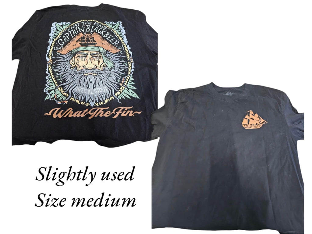 What The Fin - Captain Dead Beers T Shirt - Slightly Used - Adult Size Medium (M2)