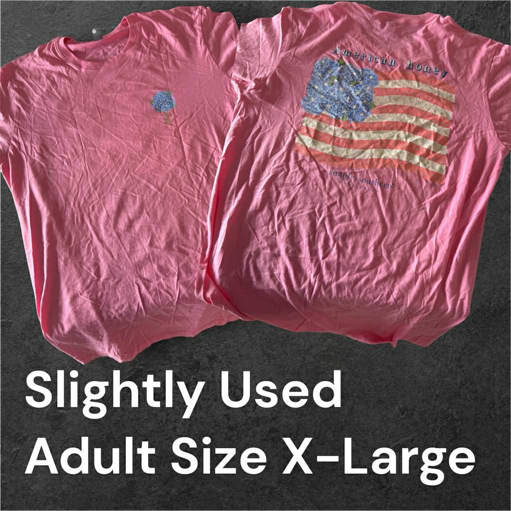 Slightly Used Simply Southern T-Shirt - Honey - Adult Size X-Large- (M146)