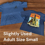 Slightly Used What The Fin T-Shirt- Dog Perignon - Adult Size Small (M96)