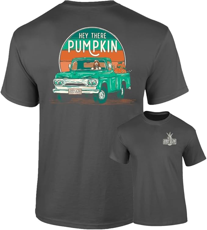 Hey There Pumpkin - Dog - Vintage Truck - Adult T-Shirt - Southernology