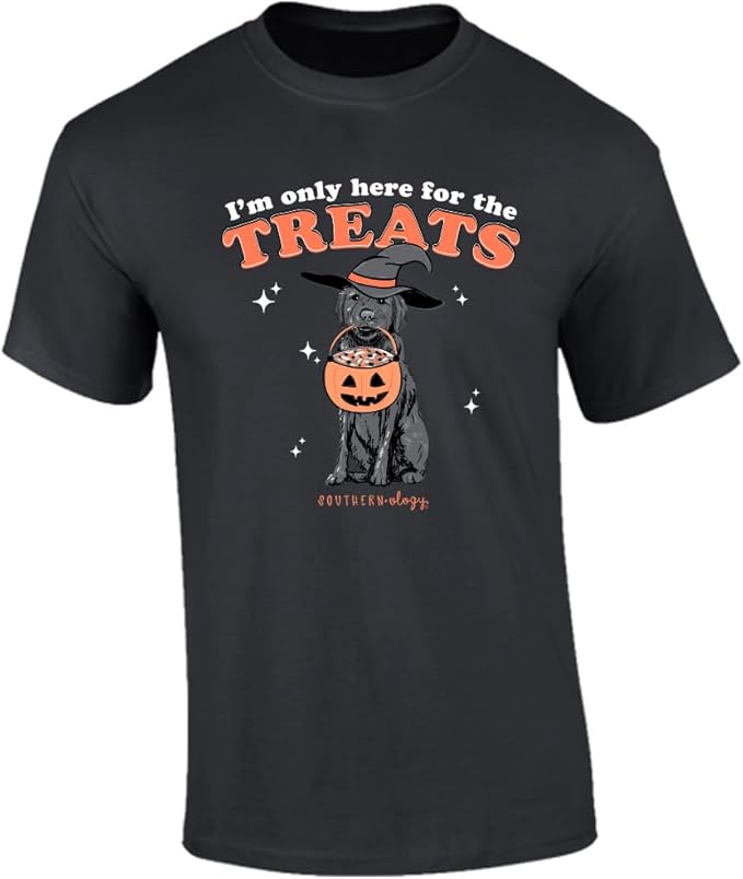 I'm Only Here for The Treats - Halloween Dog - Adult T-Shirt - Southernology