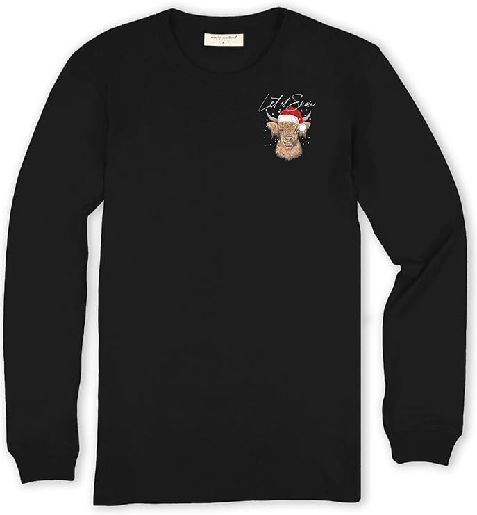 Let It Snow - Highlander - Poinsettias Christmas - SS - F24 - Adult Long Sleeve