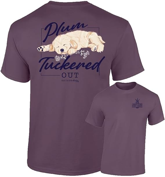Plum Tuckered Out - Dog - Adult T-Shirt - Southernology
