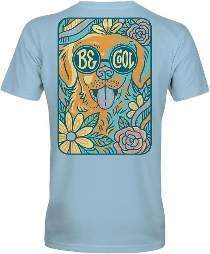Be Cool - Hippie Dog - Adult T-Shirt - Lily Grace