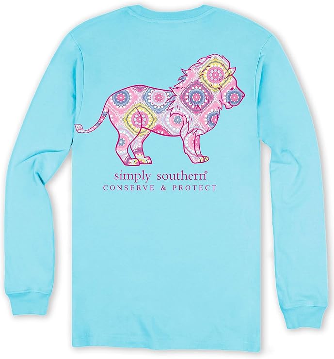 Pink Floral Lion - Conserve & Protect - SS - F24 - Adult Long Sleeve