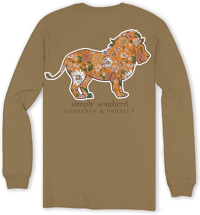 Lion Wild Flower - Conserve & Protect - SS - F24 - Adult Long Sleeve