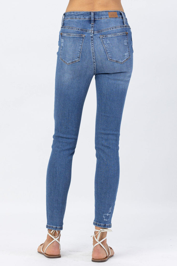 Hi-Waist Skinny Lemon Patch Jeans - 88233 - Judy Blue