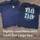 Slightly Used Simply Southern T-Shirt - Nana - Adult Size Large - (M122)