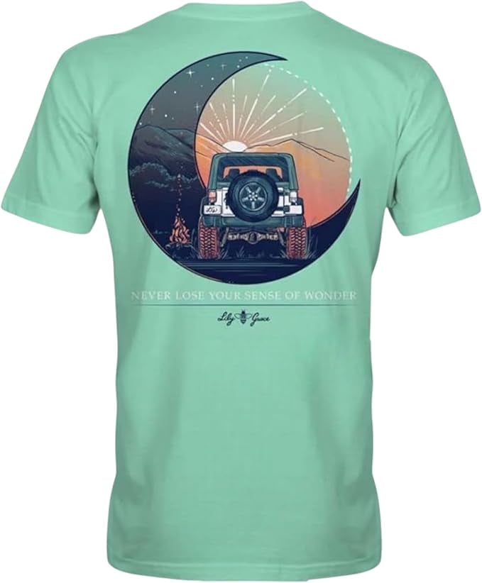 Never Lose Your Sense of Wonder - Moon - Stargazing - Off Road Vehicle - Adult T-Shirt - Lily Grace