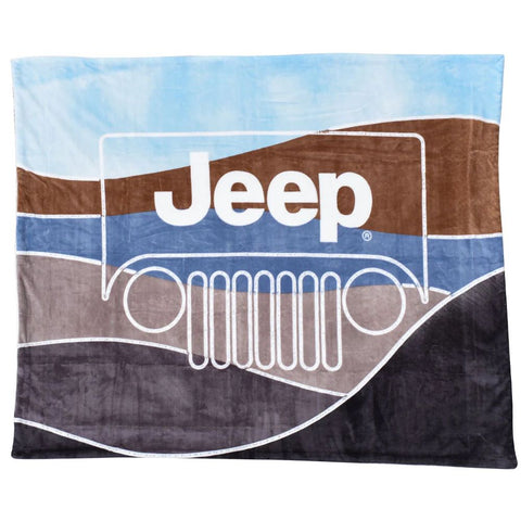 Mountain Grille Sherpa Throw Blanket - Jeep®