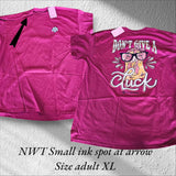 It's A Girl -NWT Short Sleeve Shirt - Don't Give A Cluck - Adult Size X-Large (M22)