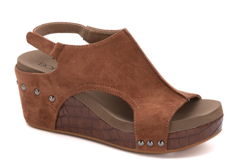 Carley Cognac Smooth Sandal - Boutique by Corkys
