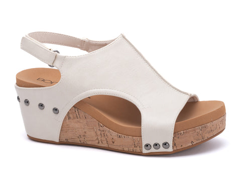 Carley Mixed Berry Glitter Smooth Sandal - Boutique by Corkys