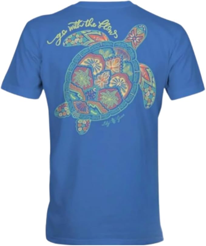 Go with The Flows - Sea Turtle - Adult T-Shirt - Lily Grace
