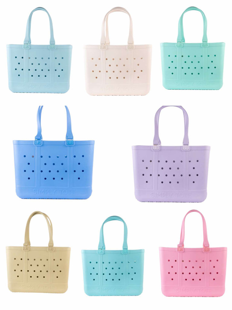 Solid Color Large Simply Tote - S25 - Simply Southern - NEW Handle Style  ***FREE Shipping***