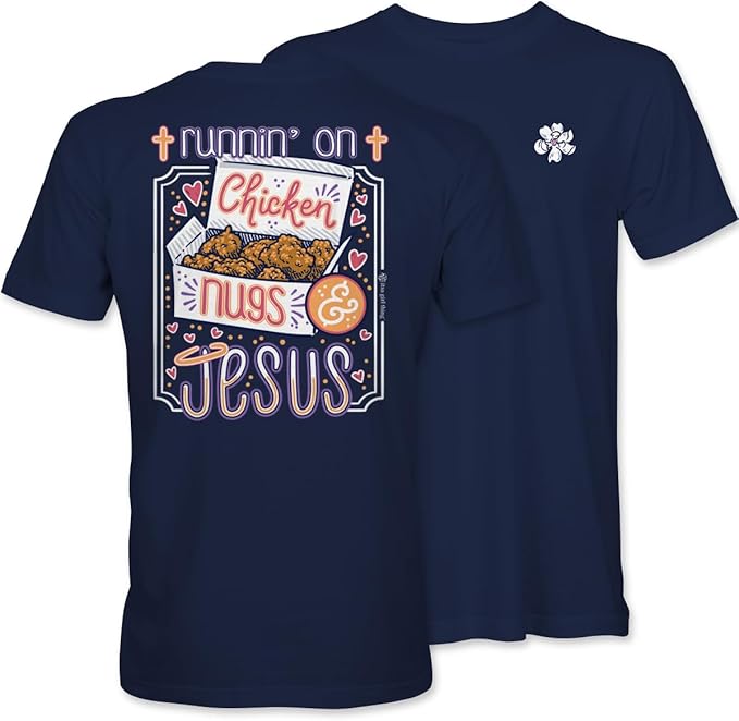 Runnin' on Chicken Nugs & Jesus - YOUTH T-Shirt - Itsa Girl Thing