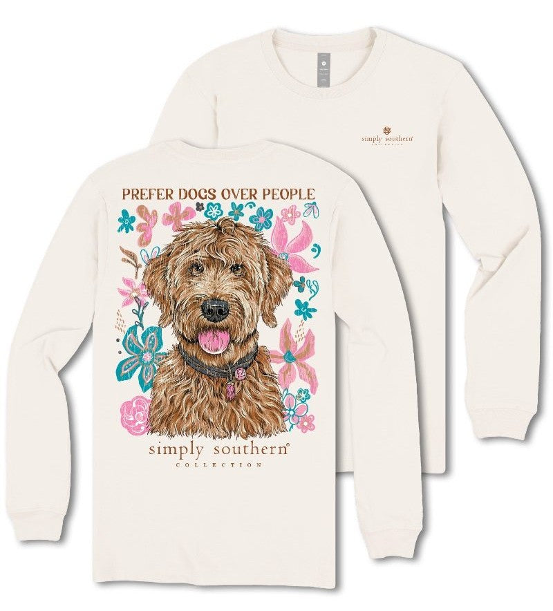 Prefer Dogs Over People - Flowers - SS - F25 - YOUTH Long Sleeve