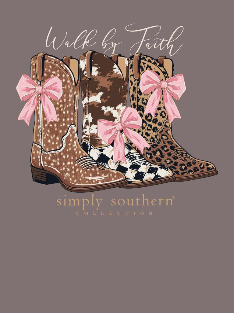 Walk By Faith - Boots & Bows - SS - F25 - Adult Long Sleeve