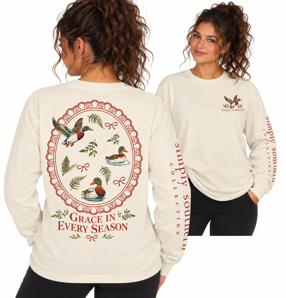 Grace in Every Season - Mallard Duck - SS - F26 - Adult Long Sleeve