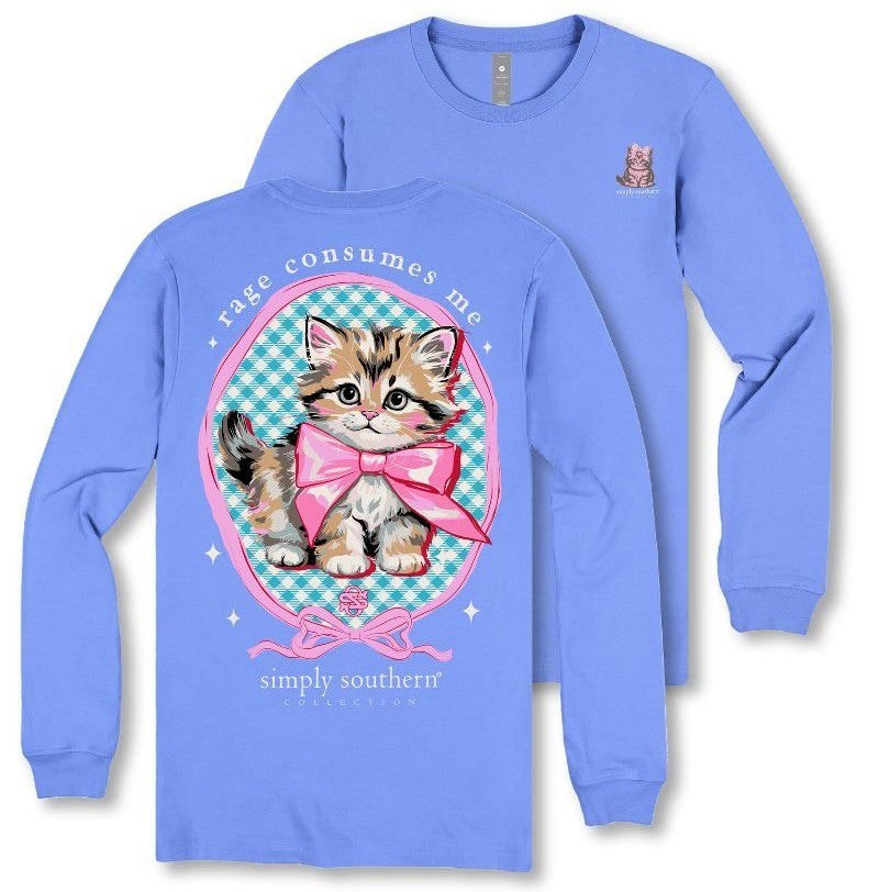 Rage Consumes Me Kitten - Bow - SS - F25 - Adult Long Sleeve