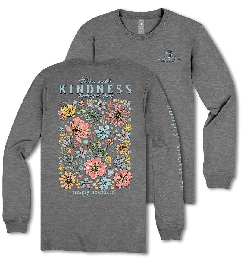 Shine With Kindness Something Good Is Coming - Flowers  - SS - F25 - Adult Long Sleeve