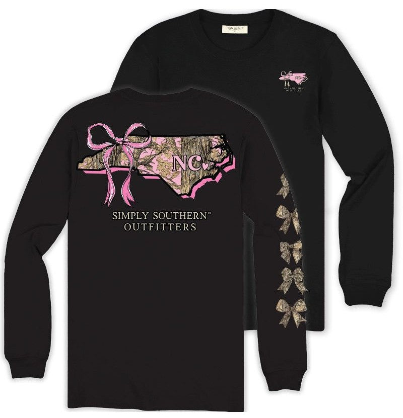 North Carolina Home - Camo - Bow - SS - F25 - Adult Long Sleeve