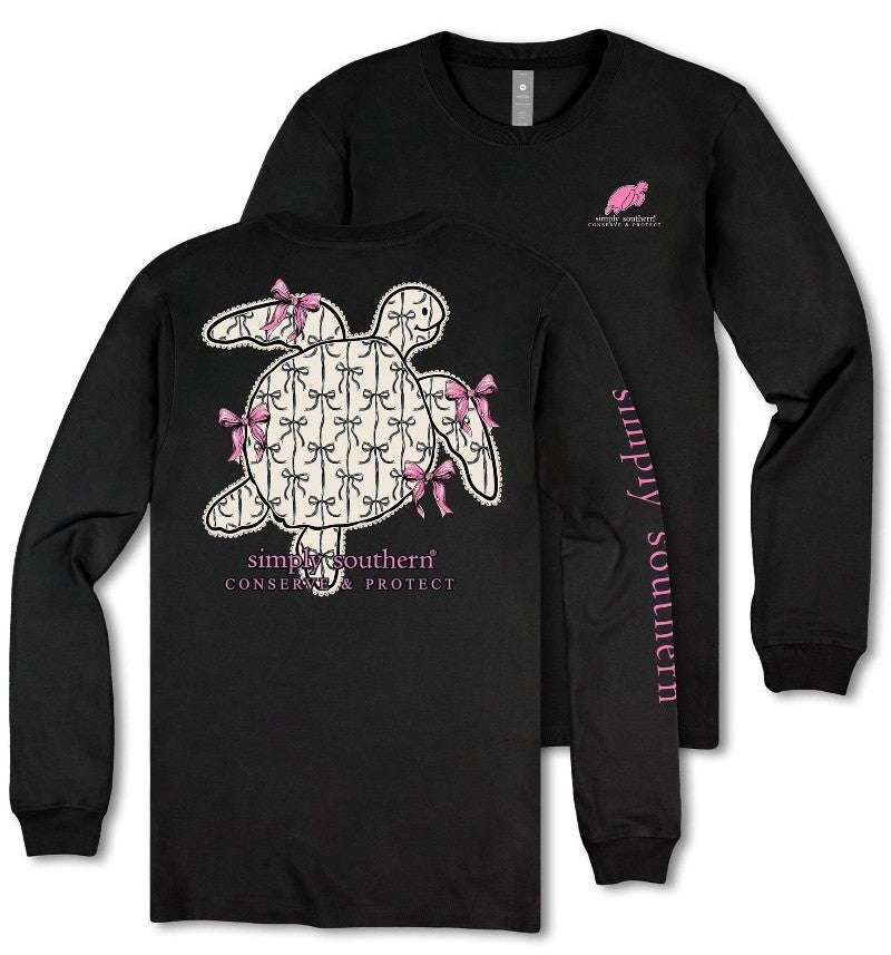 Track Turtle - Ribbon - Bows - Conserve & Protect - SS - F25 - Adult Long Sleeve