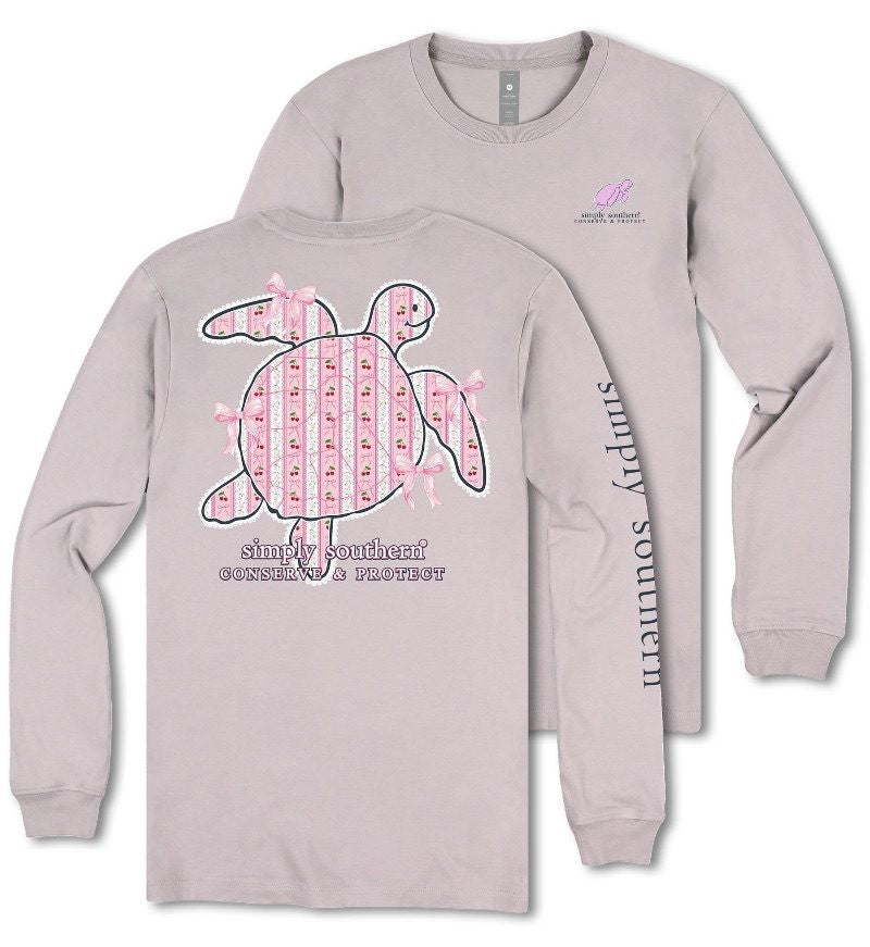 Track Turtle - Cherries - Bows - Conserve & Protect - SS - F25 - Adult Long Sleeve
