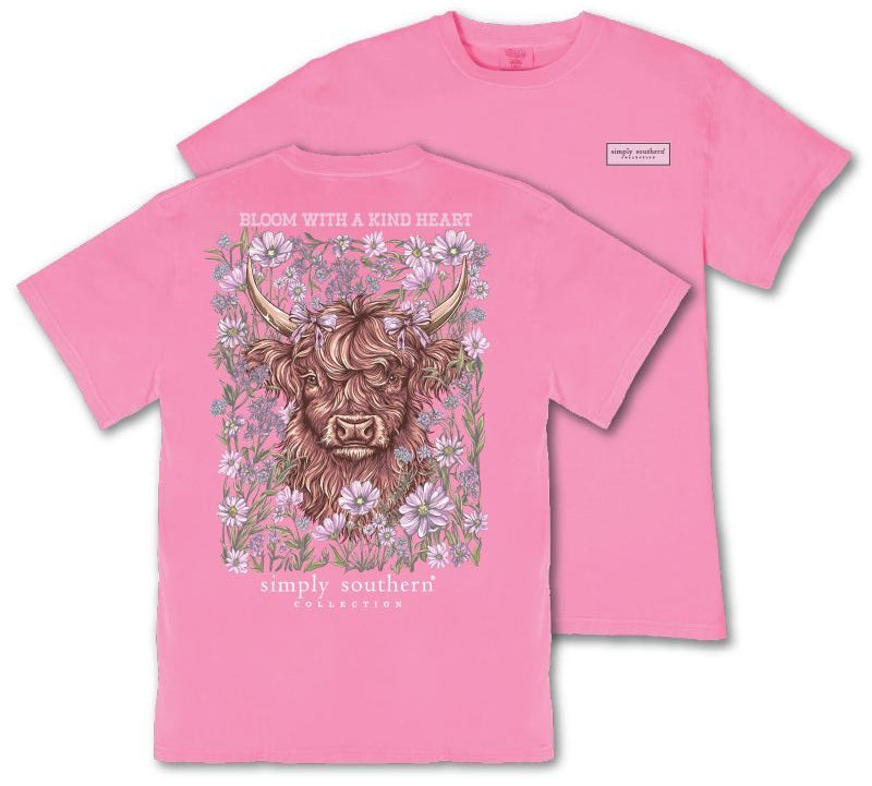 Bloom With A Kind Heart - Highlander - Flowers - F26 - SS - Adult T-Shirt