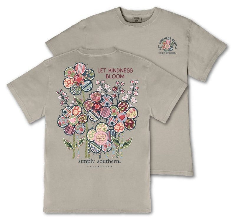 Let Kindness Bloom - Flowers - Patchwork - F26 - SS - Adult T-Shirt