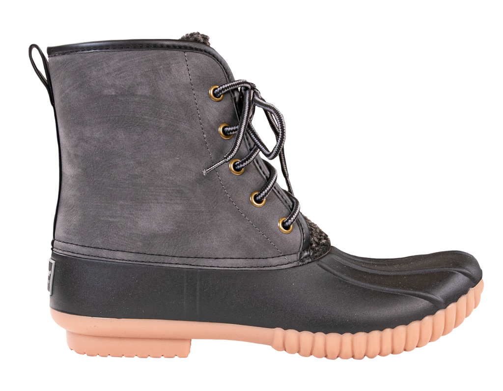 Rain Boots Lace Up - Suede Dark Grey - F21 - Simply Southern