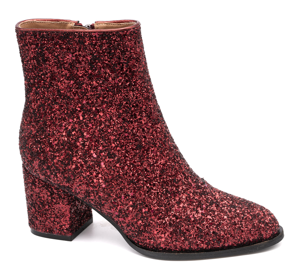 Razzle Dazzle - Burgundy Glitter Boots - Hey Girl by Corkys
