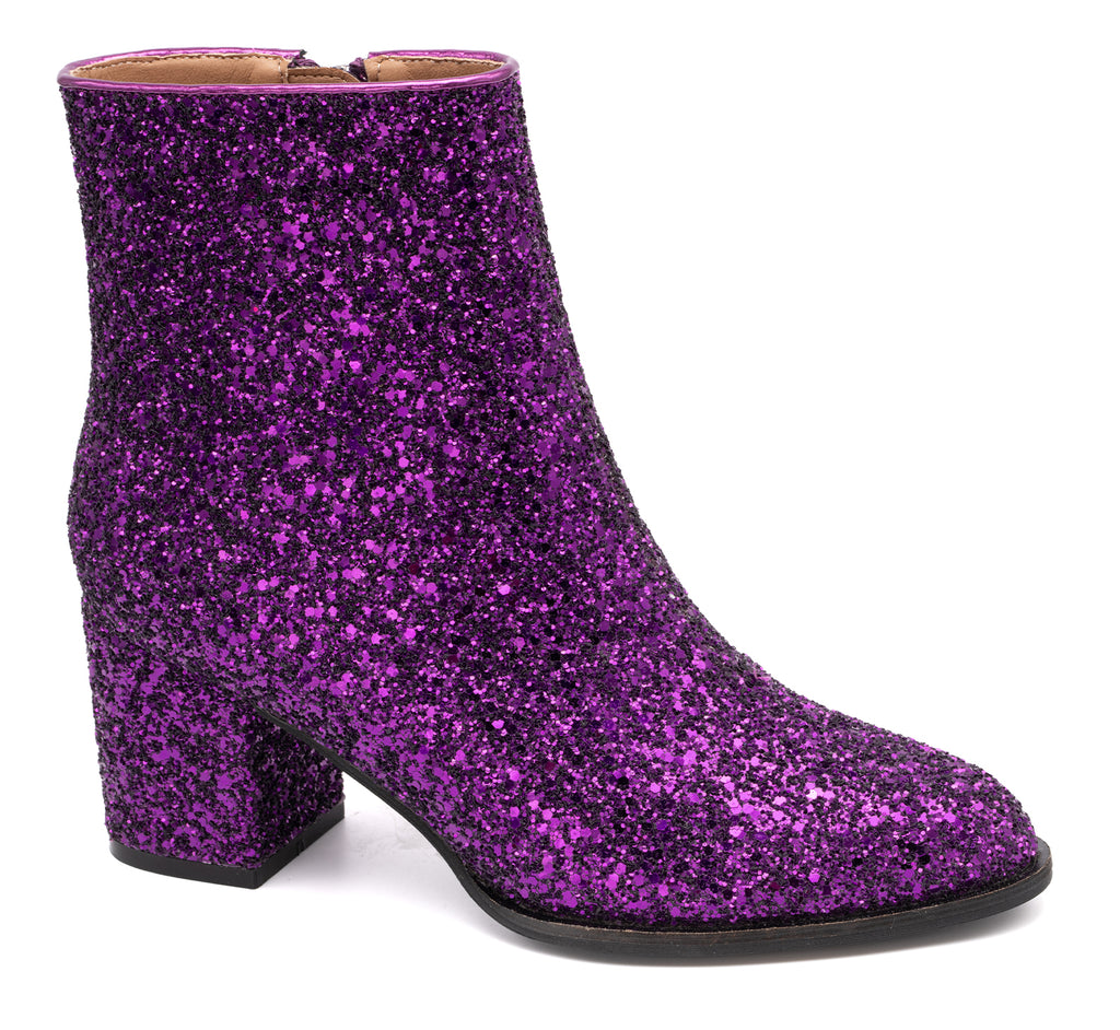 Razzle Dazzle - Purple Glitter Boots - Hey Girl by Corkys