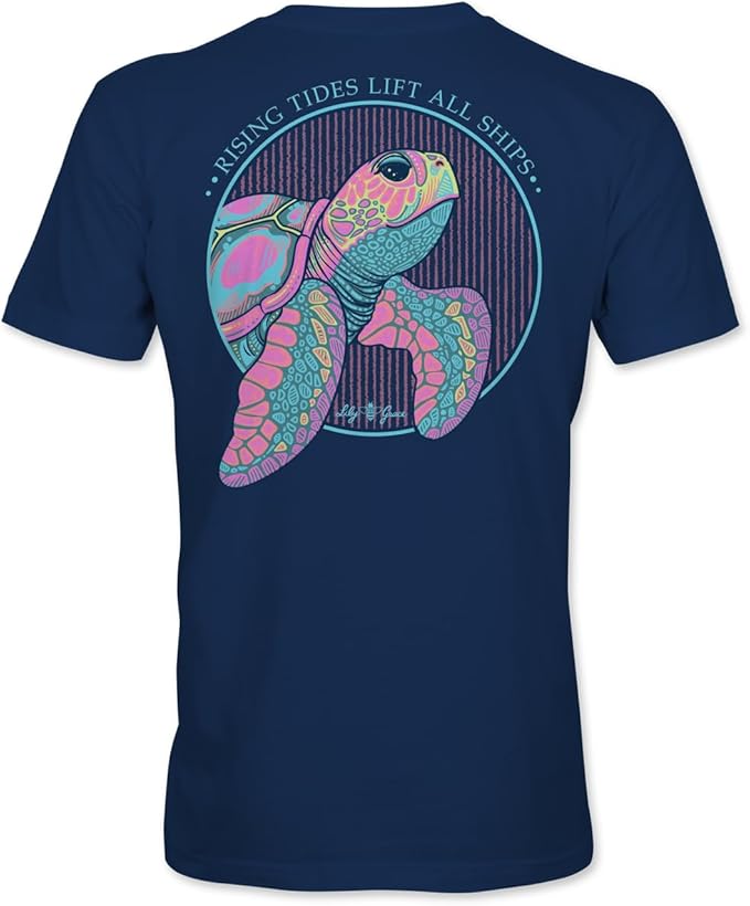 Rising Tides Turtle - Adult T-Shirt - Lily Grace