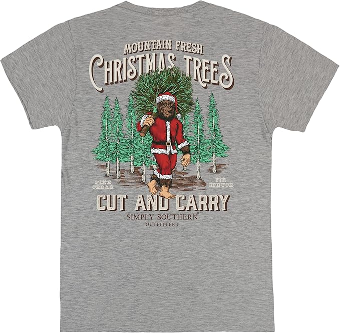 Mountain Fresh Christmas Trees Cut and Carry - Sasquatch - F24 - SS - YOUTH T-Shirt