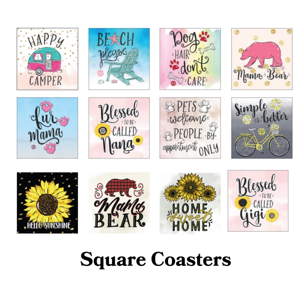 Square Coasters - S20 - Simply Southern