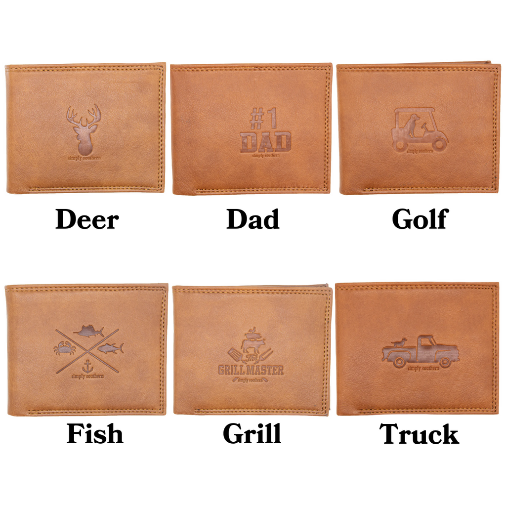 Guys Leather Wallet - SS - Simply Southern