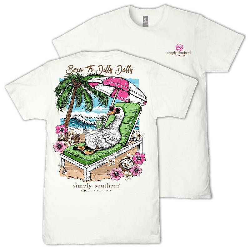 Born To Dilly Dally - Goose - Beach - S26 - SS - Adult T-Shirt